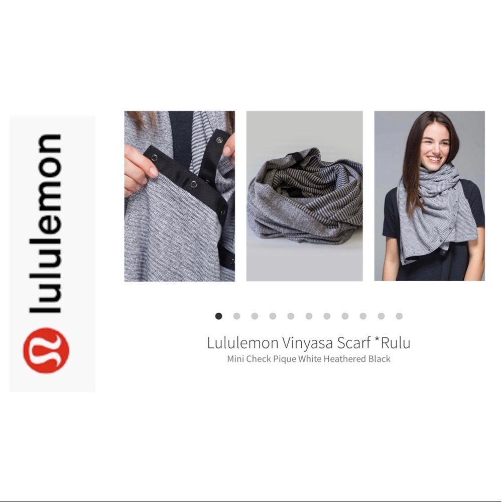Lululemon Vinyasa Scarf. Black/White Reversible